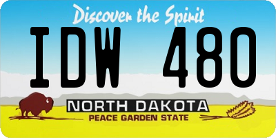 ND license plate IDW480