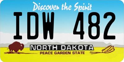 ND license plate IDW482