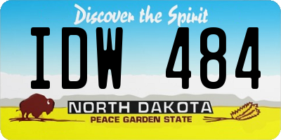 ND license plate IDW484