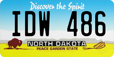 ND license plate IDW486