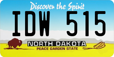 ND license plate IDW515