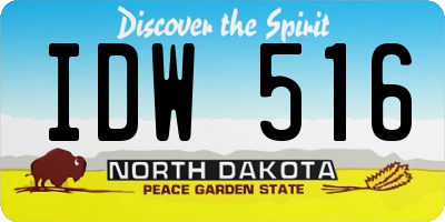 ND license plate IDW516