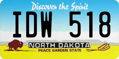 ND license plate IDW518