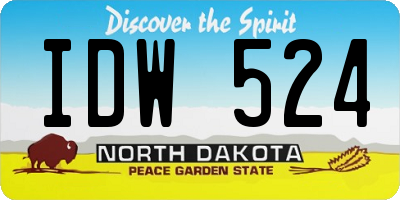 ND license plate IDW524