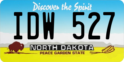 ND license plate IDW527