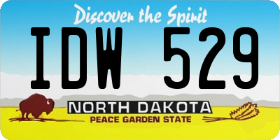 ND license plate IDW529