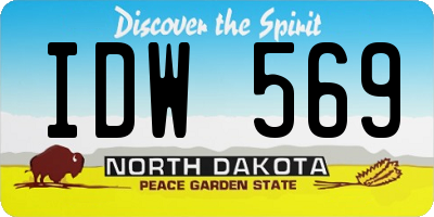 ND license plate IDW569