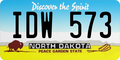 ND license plate IDW573