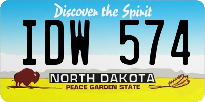 ND license plate IDW574