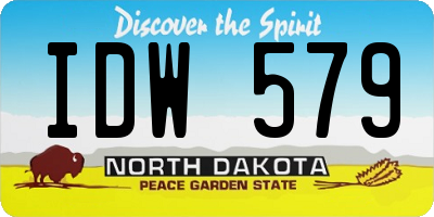 ND license plate IDW579