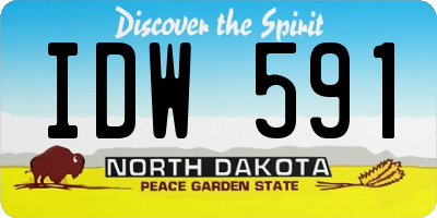 ND license plate IDW591