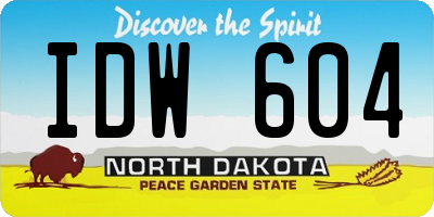 ND license plate IDW604