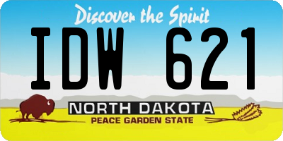 ND license plate IDW621