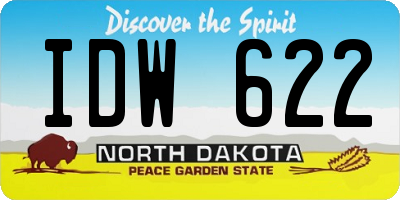 ND license plate IDW622