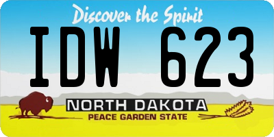 ND license plate IDW623