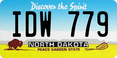 ND license plate IDW779