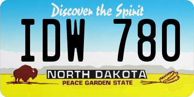 ND license plate IDW780