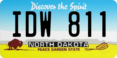 ND license plate IDW811