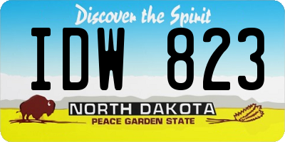 ND license plate IDW823