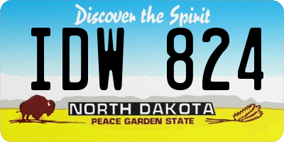 ND license plate IDW824