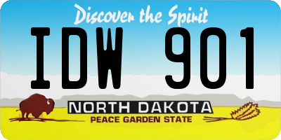ND license plate IDW901