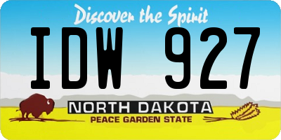 ND license plate IDW927