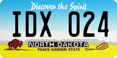 ND license plate IDX024