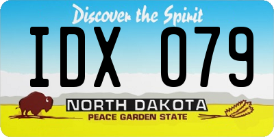 ND license plate IDX079