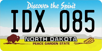 ND license plate IDX085