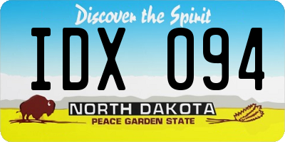 ND license plate IDX094