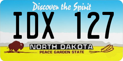 ND license plate IDX127