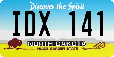 ND license plate IDX141