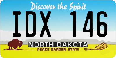 ND license plate IDX146