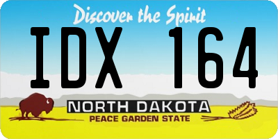 ND license plate IDX164