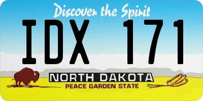 ND license plate IDX171