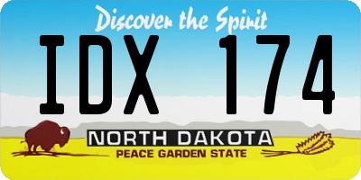 ND license plate IDX174