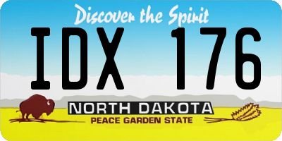 ND license plate IDX176