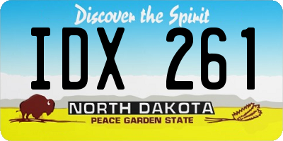 ND license plate IDX261