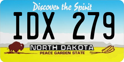ND license plate IDX279