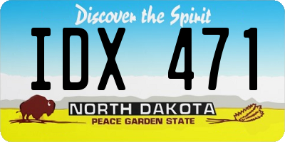 ND license plate IDX471