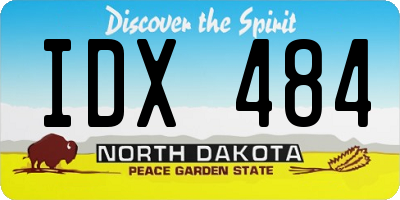 ND license plate IDX484