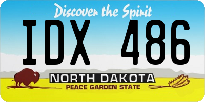 ND license plate IDX486