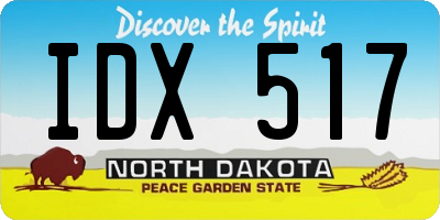 ND license plate IDX517