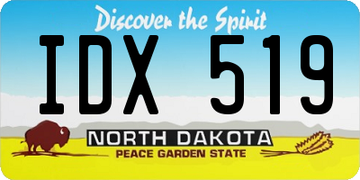 ND license plate IDX519