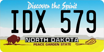 ND license plate IDX579