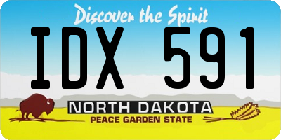 ND license plate IDX591