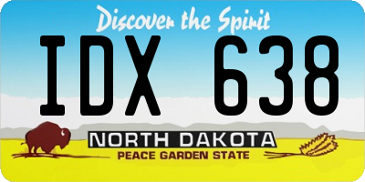 ND license plate IDX638