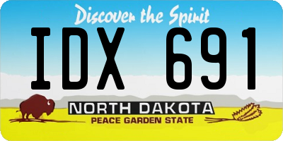 ND license plate IDX691