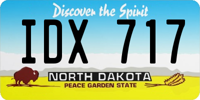 ND license plate IDX717