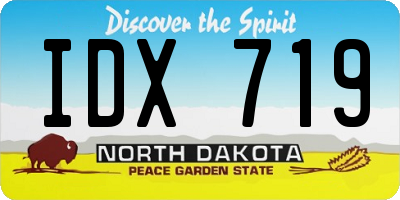 ND license plate IDX719